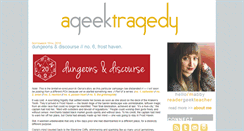 Desktop Screenshot of ageektragedy.net