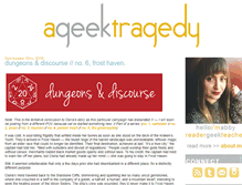 Tablet Screenshot of ageektragedy.net